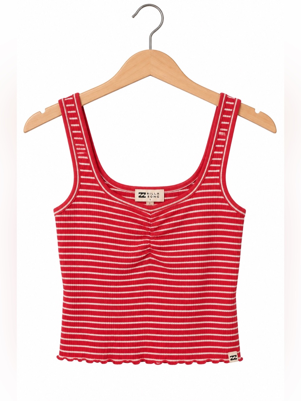 Billabong Red/Pink and White Striped Tank Top. Medium. NWT Festival Boho